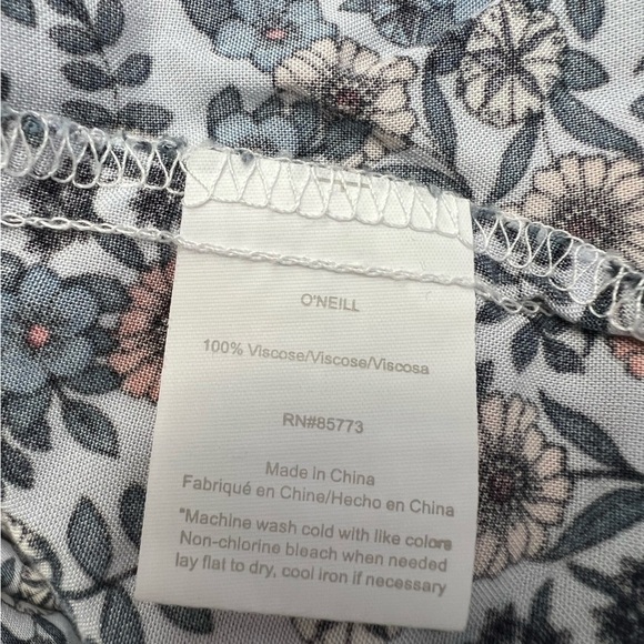 O’Neill Floral Square Neck Long Sleeve Dress‎ Beach Cottagecore - Picture 8 of 8